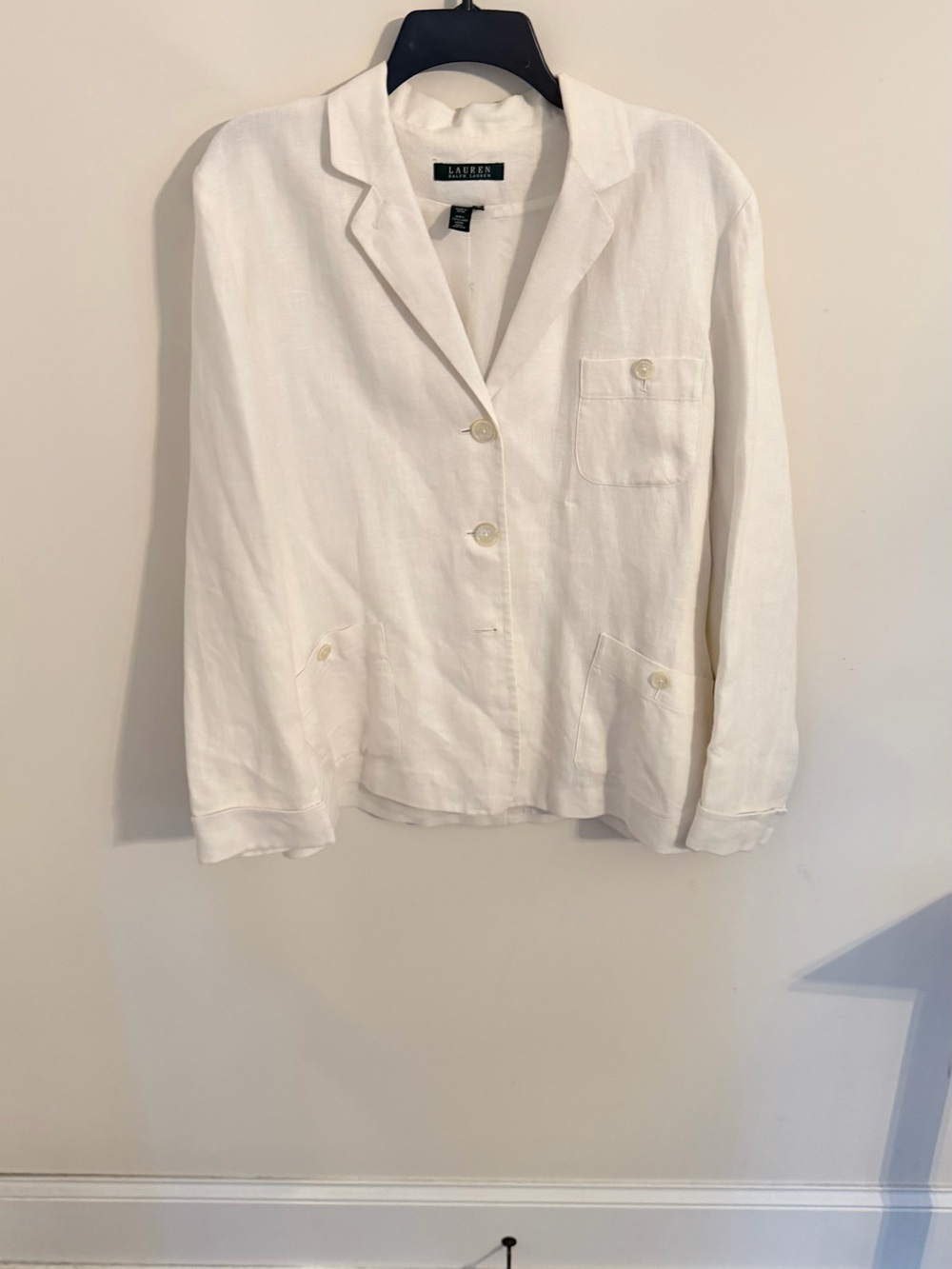 Ralph Lauren White Linen Blazer Jacket